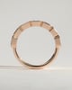 Nikki - East West Emerald Bezel Set Wedding Ring - 18k Rose Gold
