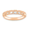 Nikki - Bezel Set Emerald Wedding Ring - 18k Rose Gold