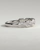Nikki - East West Emerald Bezel Set Wedding Ring - 18k White Gold