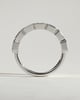 Nikki - East West Emerald Bezel Set Wedding Ring - 18k White Gold