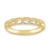 Nikki - Bezel Set Emerald Wedding Ring - 18k Yellow Gold