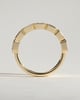 Nikki - East West Emerald Bezel Set Wedding Ring - 18k Yellow Gold