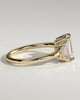 Nina - Emerald Trilogy with Baguette Side Stones - 18k Yellow Gold