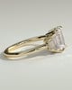 Nina - Emerald Trilogy with Baguette Side Stones - 18k Yellow Gold