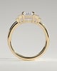 Nina - Emerald Trilogy with Baguette Side Stones - 18k Yellow Gold