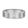 Noah Mens Wedding Ring - 9k White Gold