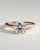 Noelle - 4 Claw Cathedral Round Solitaire - 18k Rose Gold