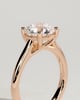 Noelle - 4 Claw Cathedral Round Solitaire - 18k Rose Gold
