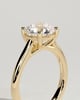 Noelle - 4 Claw Cathedral Round Solitaire - 18k Yellow Gold