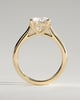 Noelle - 4 Claw Cathedral Round Solitaire - 18k Yellow Gold