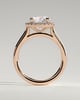 Nola - Round Halo with Cathedral - 18k Rose Gold