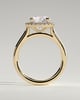 Nola - Round Halo with Cathedral - 18k Yellow Gold