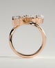 Noor - Pear and Round Stone Twist Toi et Moi - 18k Rose Gold