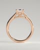 Nora - Emerald Cathedral Solitaire - 18k Rose Gold