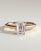 Nora - Emerald Cathedral Solitaire - 18k Rose Gold