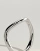 Ocea -  Wave Band Wedding Ring - 18k White Gold