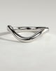 Ocea -  Wave Band Wedding Ring - 18k White Gold