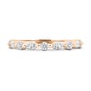 Odette - Round and Marquise Accent Stones Wedding Ring - 18k Rose Gold