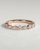 Odette - Round Marquise Shared Prong Accent Stone Wedding Ring - 18k Rose Gold
