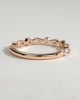 Odette - Round Marquise Shared Prong Accent Stone Wedding Ring - 18k Rose Gold