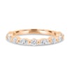 Odette - Round and Marquise Accent Stones Wedding Ring - 18k Rose Gold