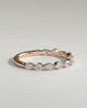 Odette - Round Marquise Shared Prong Accent Stone Wedding Ring - 18k Rose Gold