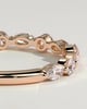 Odette - Round Marquise Shared Prong Accent Stone Wedding Ring - 18k Rose Gold