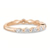 Odette - Round and Marquise Accent Stones Wedding Ring - 18k Rose Gold