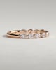 Odette - Round Marquise Shared Prong Accent Stone Wedding Ring - 18k Rose Gold
