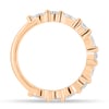 Odette - Round and Marquise Accent Stones Wedding Ring - 18k Rose Gold