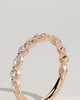 Odette - Round Marquise Shared Prong Accent Stone Wedding Ring - 18k Rose Gold