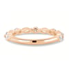 Odette - Round and Marquise Accent Stones Wedding Ring - 18k Rose Gold