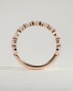 Odette - Round Marquise Shared Prong Accent Stone Wedding Ring - 18k Rose Gold