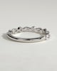 Odette - Round Marquise Shared Prong Accent Stone Wedding Ring - 18k White Gold