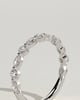 Odette - Round Marquise Shared Prong Accent Stone Wedding Ring - 18k White Gold
