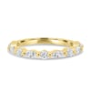 Odette - Round and Marquise Accent Stones Wedding Ring - 18k Yellow Gold