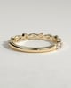 Odette - Round Marquise Shared Prong Accent Stone Wedding Ring - 18k Yellow Gold