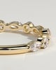 Odette - Round Marquise Shared Prong Accent Stone Wedding Ring - 18k Yellow Gold