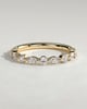 Odette - Round Marquise Shared Prong Accent Stone Wedding Ring - 18k Yellow Gold