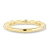 Odette - Round and Marquise Accent Stones Wedding Ring - 18k Yellow Gold