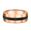Oliver Mens Wedding Ring - 9k Rose Gold / Carbon Fibre