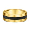 Oliver Mens Wedding Ring - 9k Yellow Gold / Carbon Fibre