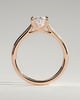 Olivia - Oval Solitaire with Trellis Setting - 18k Rose Gold