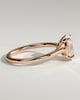 Olivia - Oval Solitaire with Trellis Setting - 18k Rose Gold
