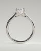 Olivia - Oval Solitaire with Trellis Setting - 18k White Gold