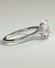 Olivia - Oval Solitaire with Trellis Setting - 18k White Gold
