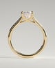 Olivia - Oval Solitaire with Trellis Setting - 18k Yellow Gold