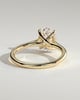 Olivia - Oval Solitaire with Trellis Setting - 18k Yellow Gold