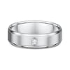 Oscar Mens Wedding Ring - 9k White Gold