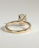 Paige  Oval Solitaire with Hidden Halo and Pave - 18k Yellow Gold